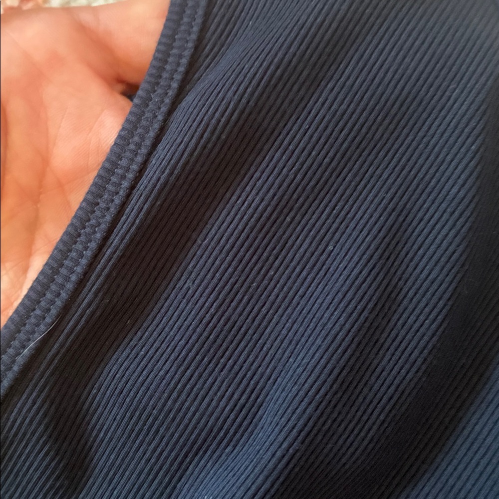 Vuori Pose scoop neck ribbed midi tank Dress size medium black - Picture 7 of 8